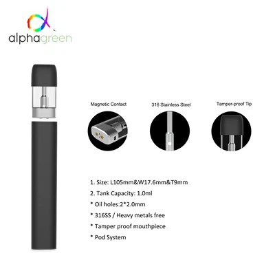 Vienreizējās lietošanas pods sistēma 1 ml uzlādējams Vape